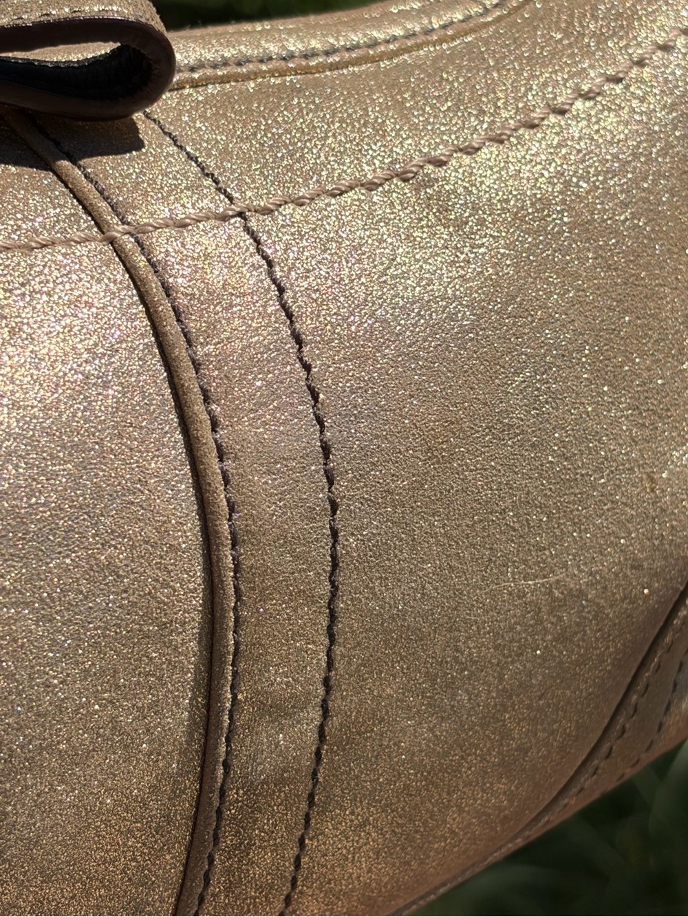 Vintage COACH Soho Metallic Gold Signature Limited Edition Hobo 3685 - Picture 7 of 17